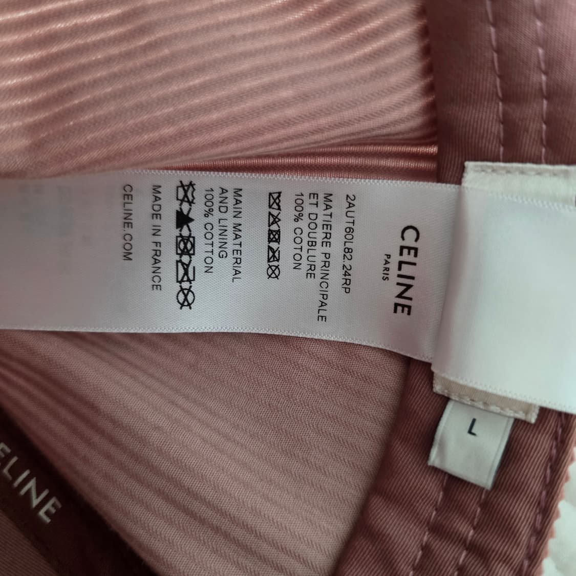  셀린느 트리오페 코듀로이 볼캡 핑크 상품이미지6