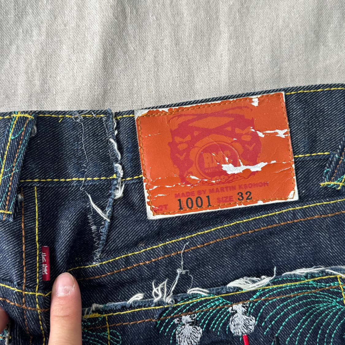 RMC 레드몽키컴퍼니 자수 본디지 팬츠 32 상품이미지8