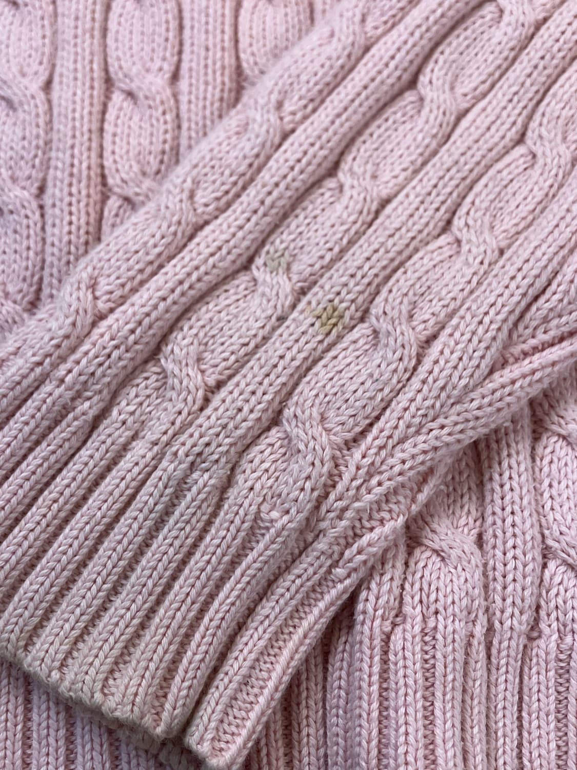 폴로 랄프로렌 꽈배기 니트 핑크 L #csz2605 상품이미지8