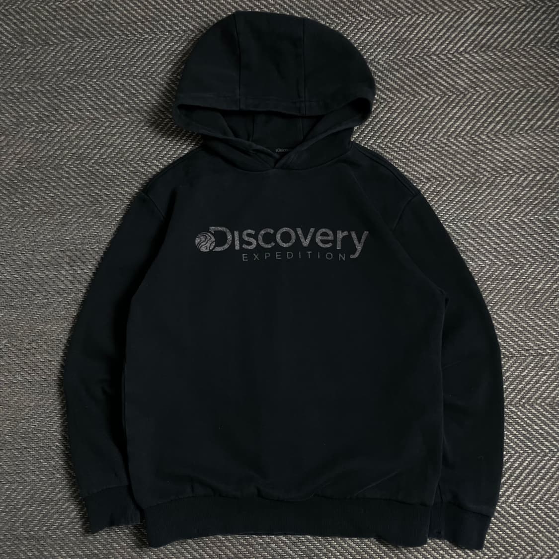 디스커버리 그래픽 박시핏 후드 티셔츠 블랙y 4843 상품이미지2