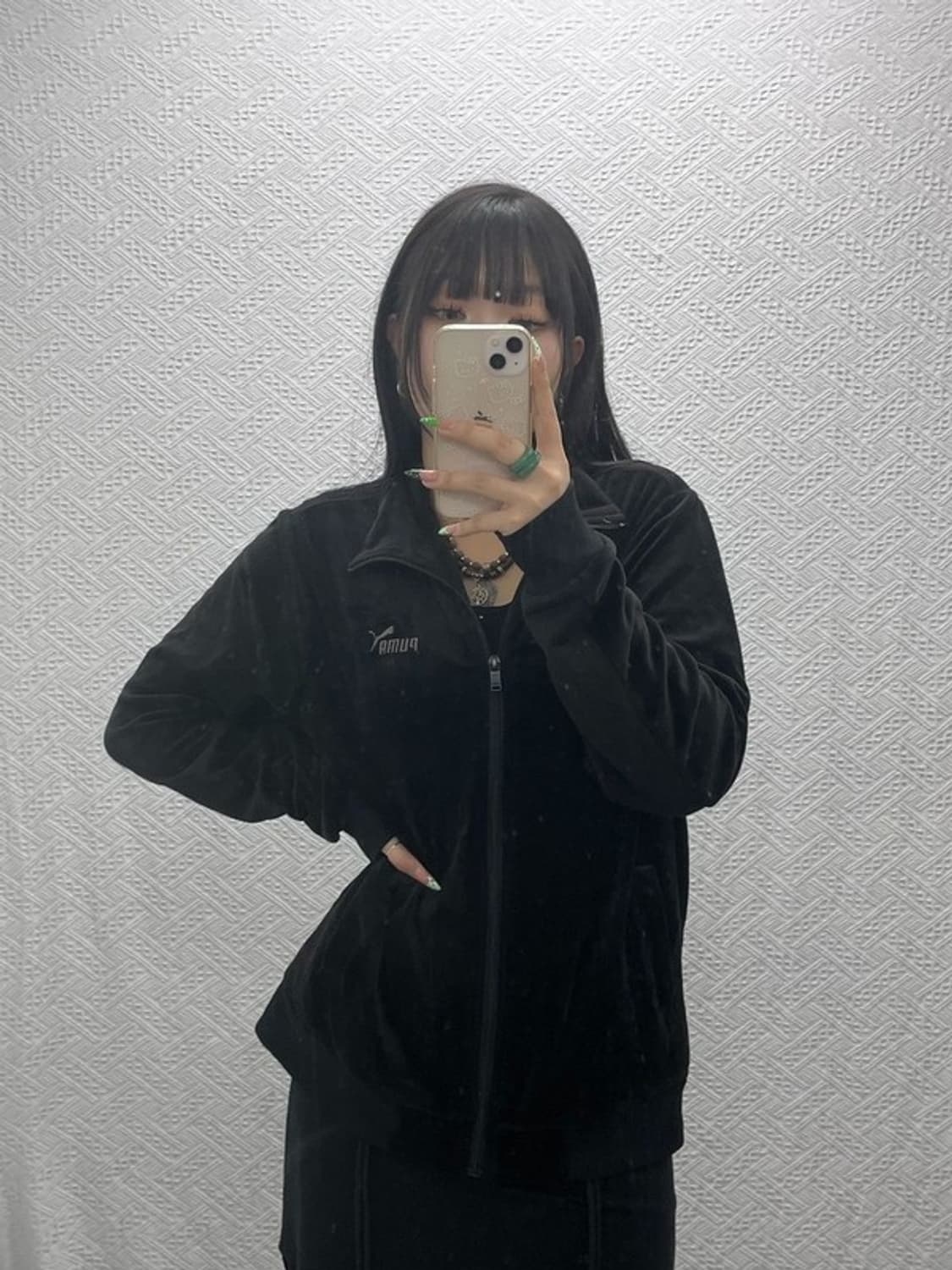 푸마 빈티지 웜셀 벨루어 러블리힙 벨벳 져지 집업 L C09203 상품이미지2