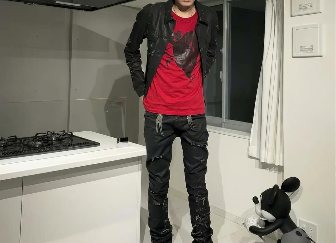 일본 빈티지 FUCk 마우스 프린트 반팔티 상품이미지1