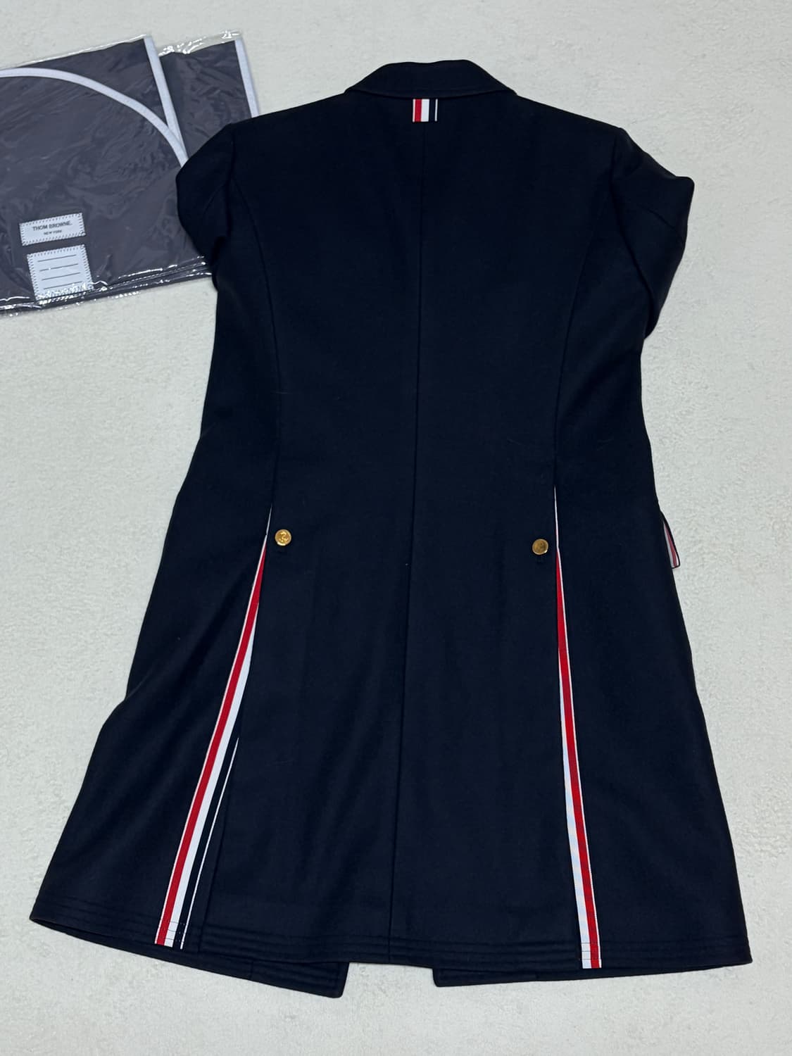 (새거급) 톰브라운 여성 캐시미어 금장 코트 38 상품이미지5