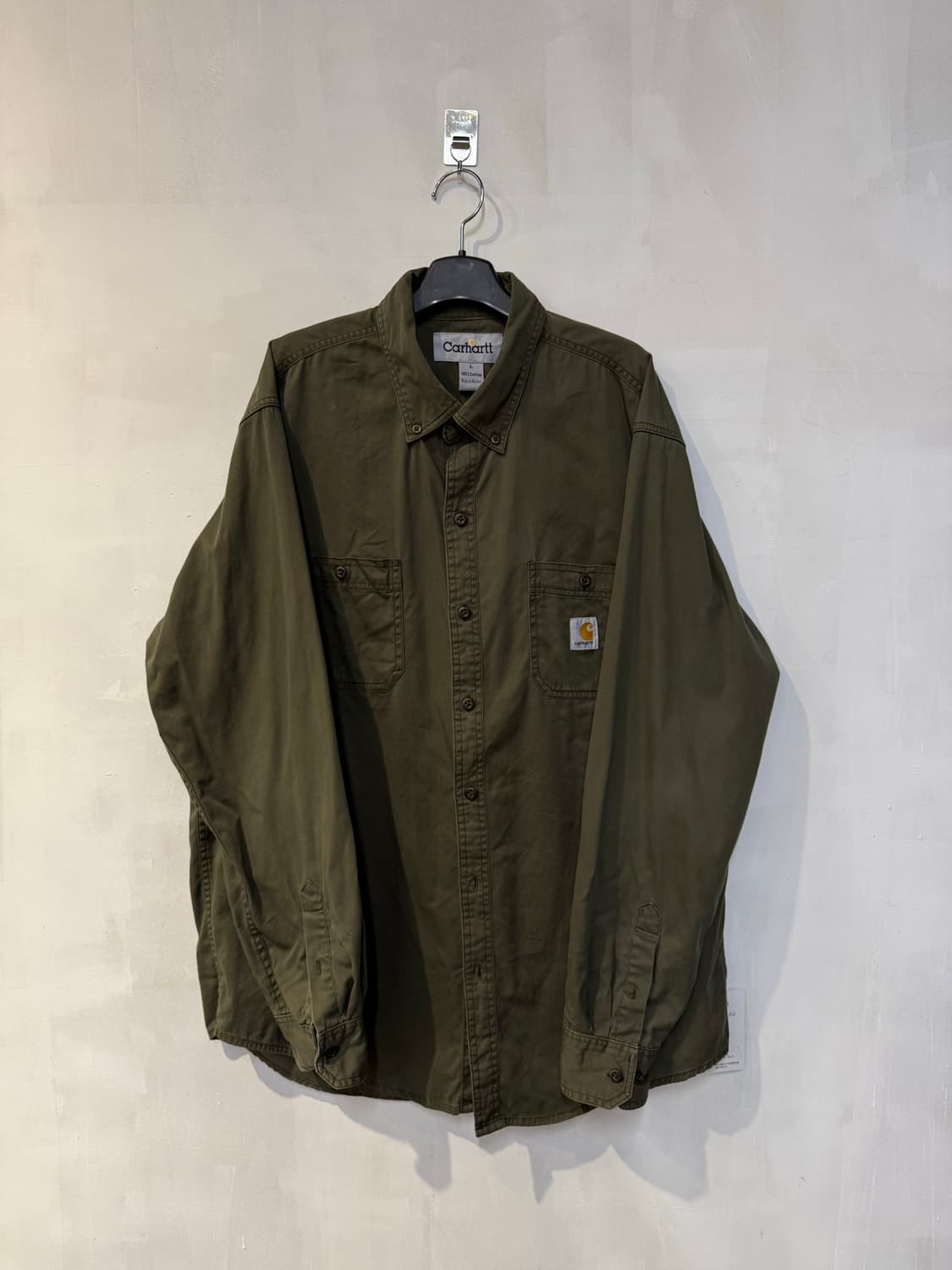 칼하트 카키 긴팔셔츠 상품이미지1