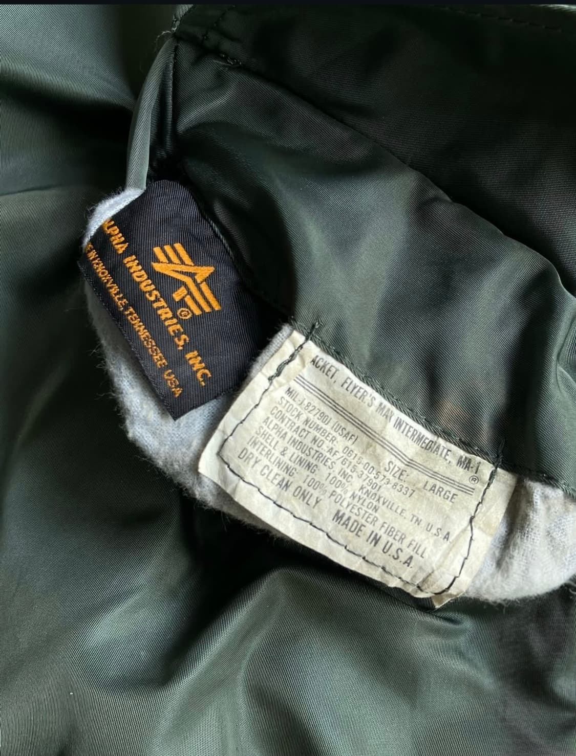 MA-1 Alpha industries 90s vintage bomber 상품이미지4