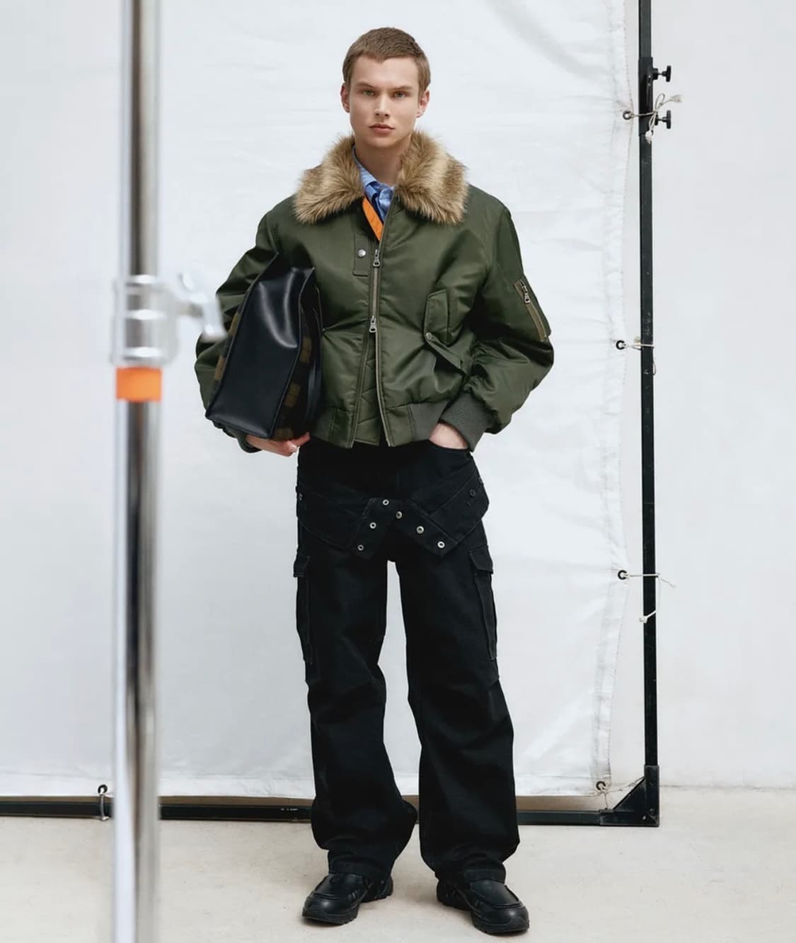 앤더슨벨 퍼카라 MA-1 마원 블루종 카키 L 상품이미지4