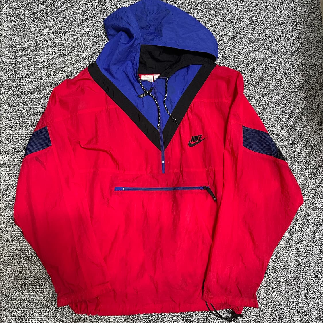 (XL) 나이키 90s 아노락 바람막이 레드/블루 상품이미지2