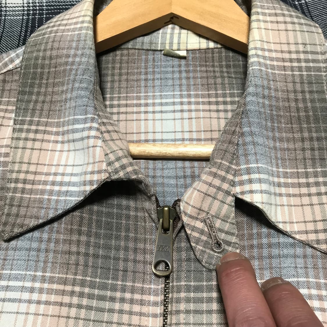 재팬 00s 체크 헤링본 워크자켓 오라리 바이브 상품이미지6