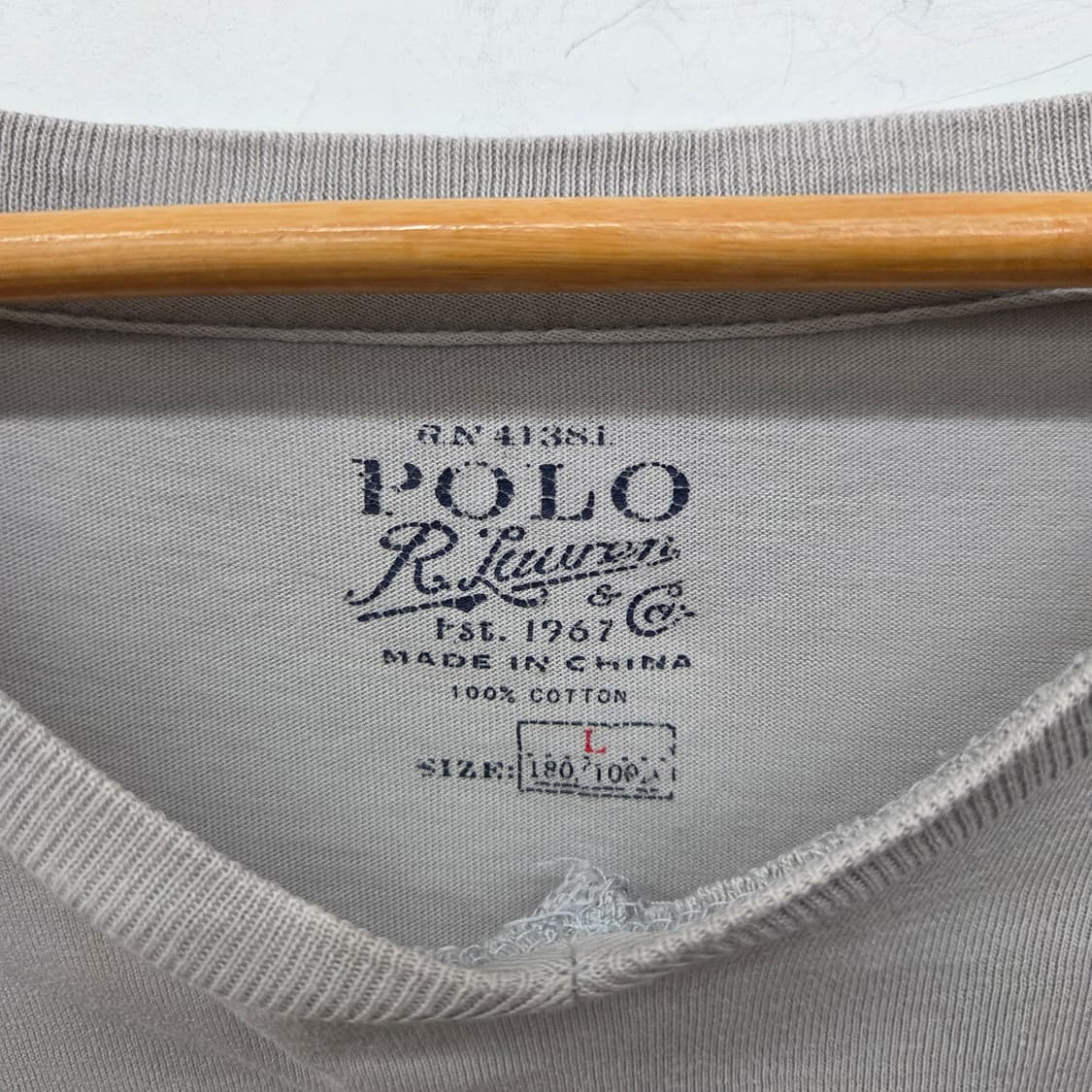 폴로 랄프로렌 브이넥 반팔티 그레이 남L 상품이미지4