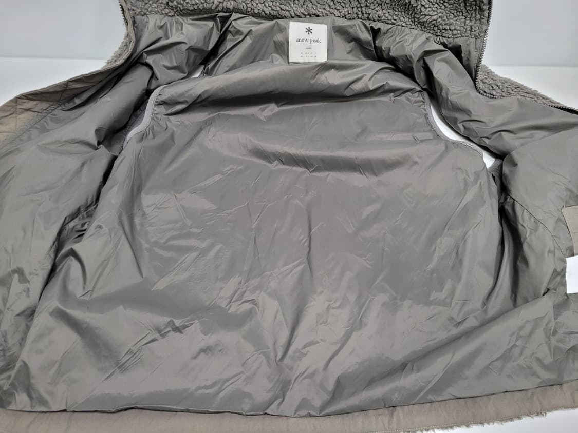 Snow peak 21FW 스노우피크 플리스 베스트 /  95 카키그레이 상품이미지8