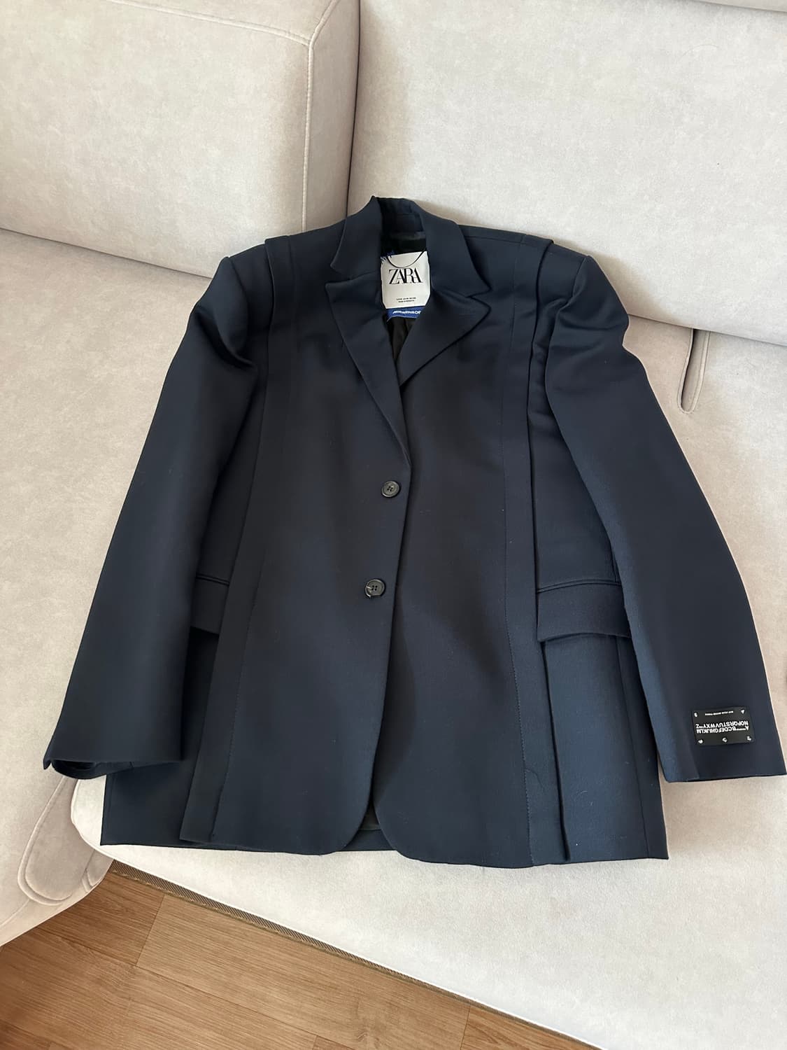 자라 x 아더에라 오버사이즈 블레이저 네이비 M 상품이미지1