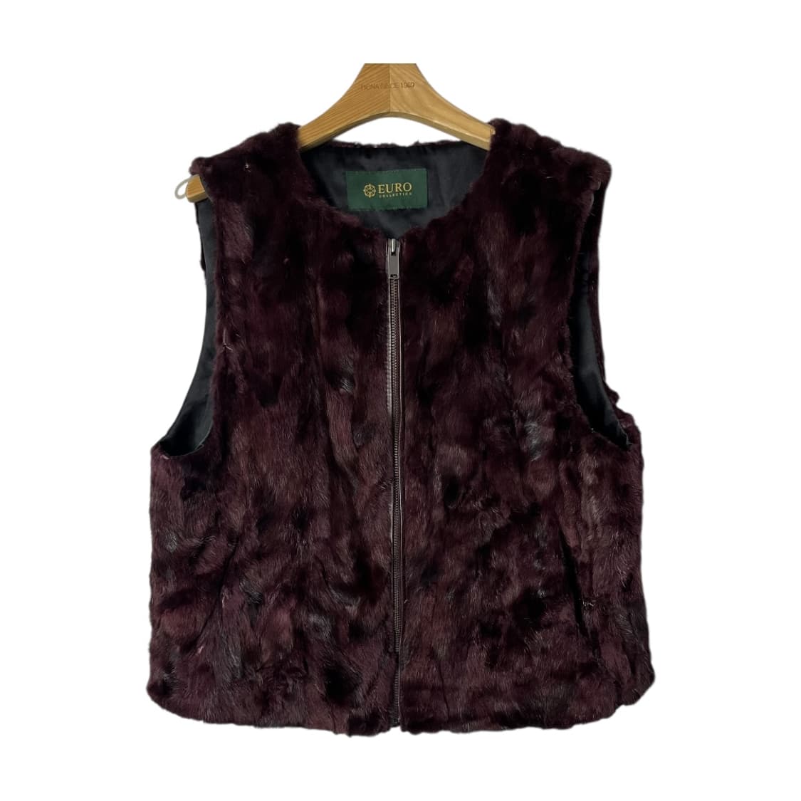 [Euro] 유로 컬렉션 밍크퍼 포켓 집업 베스트 상품이미지1