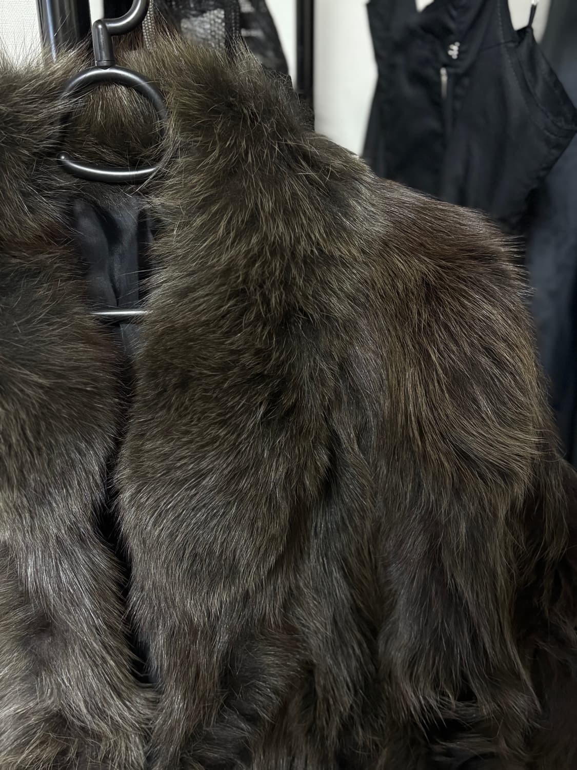 카키브라운 리얼폭스 퍼자켓 상품이미지2