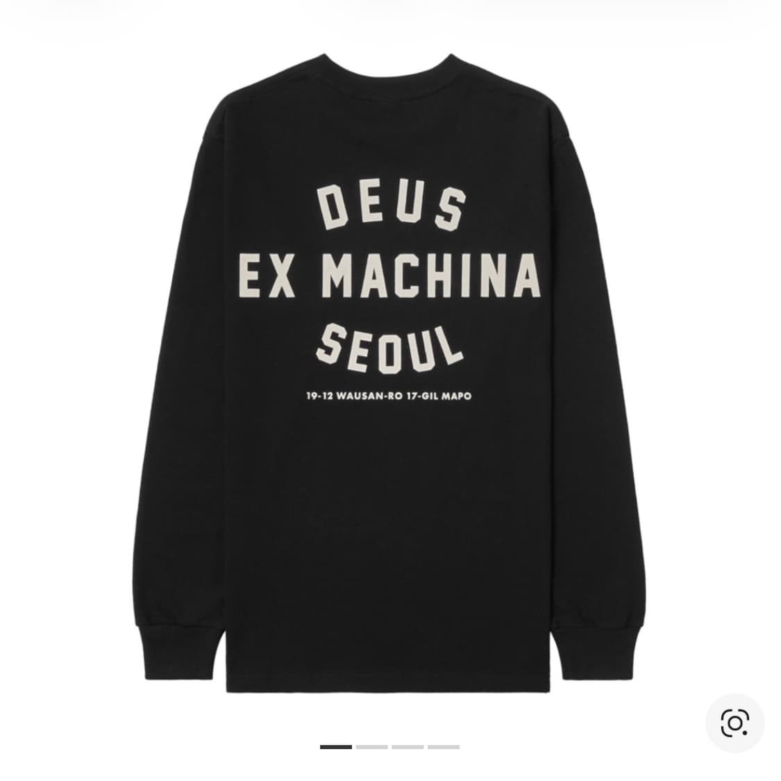 데우스 엑스 마키나 서울 컬리지 롱슬리브 티셔츠 블랙 새제품 상품이미지1