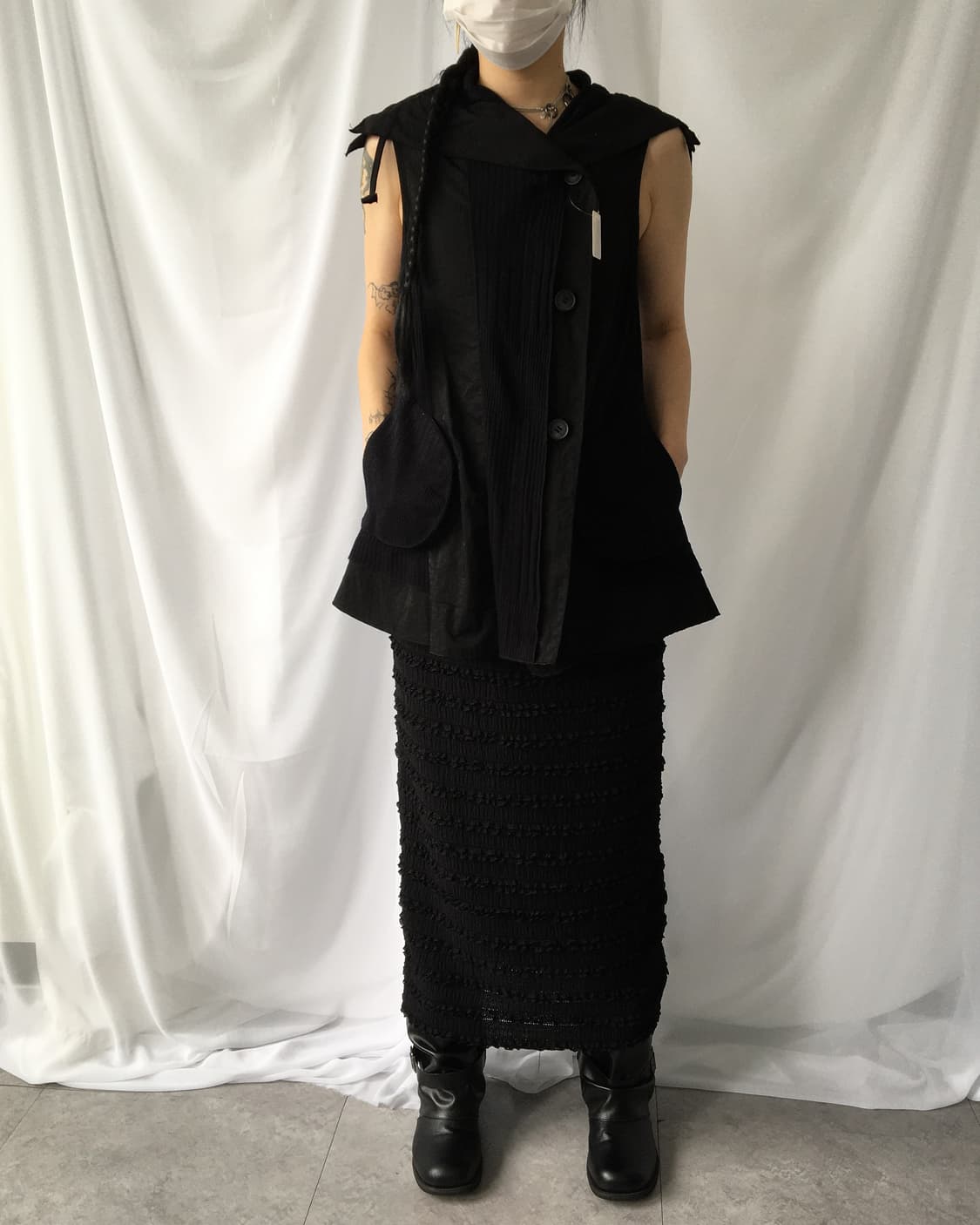 Pleats layer long skirt 상품이미지3