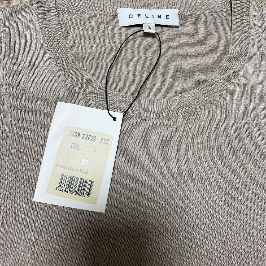 셀린느 실크x코튼 슬리브리스 탑 새상품 상품이미지2