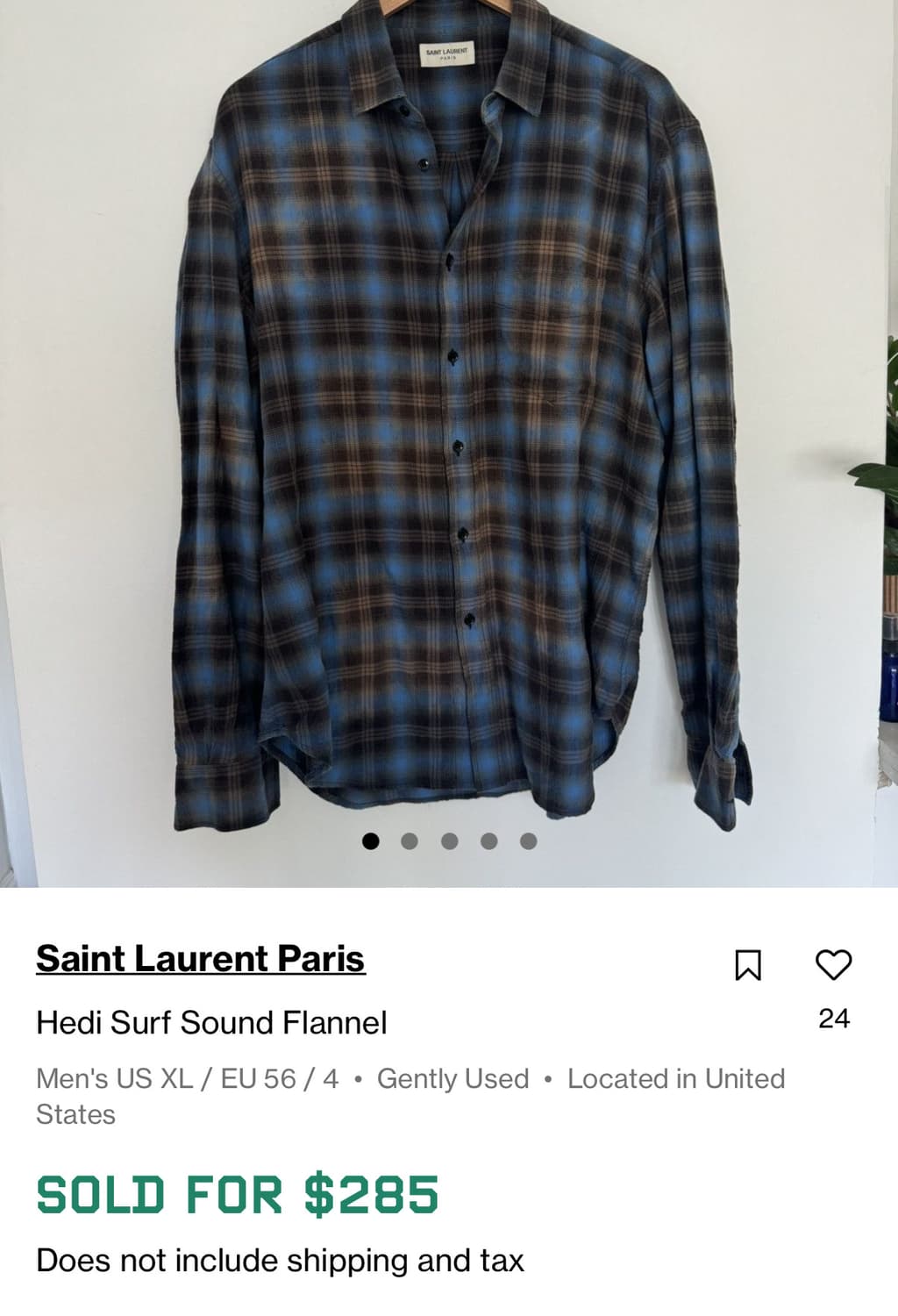 SS16 "Surf Sound" 블리치드 플란넬 셔츠 상품이미지6