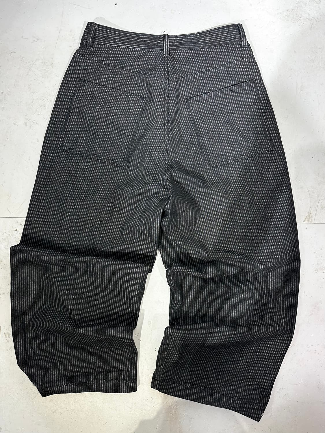 Vass 빈티지 흑청 와이드 히코리 와이드 힙합 데님 팬츠 M 상품이미지5