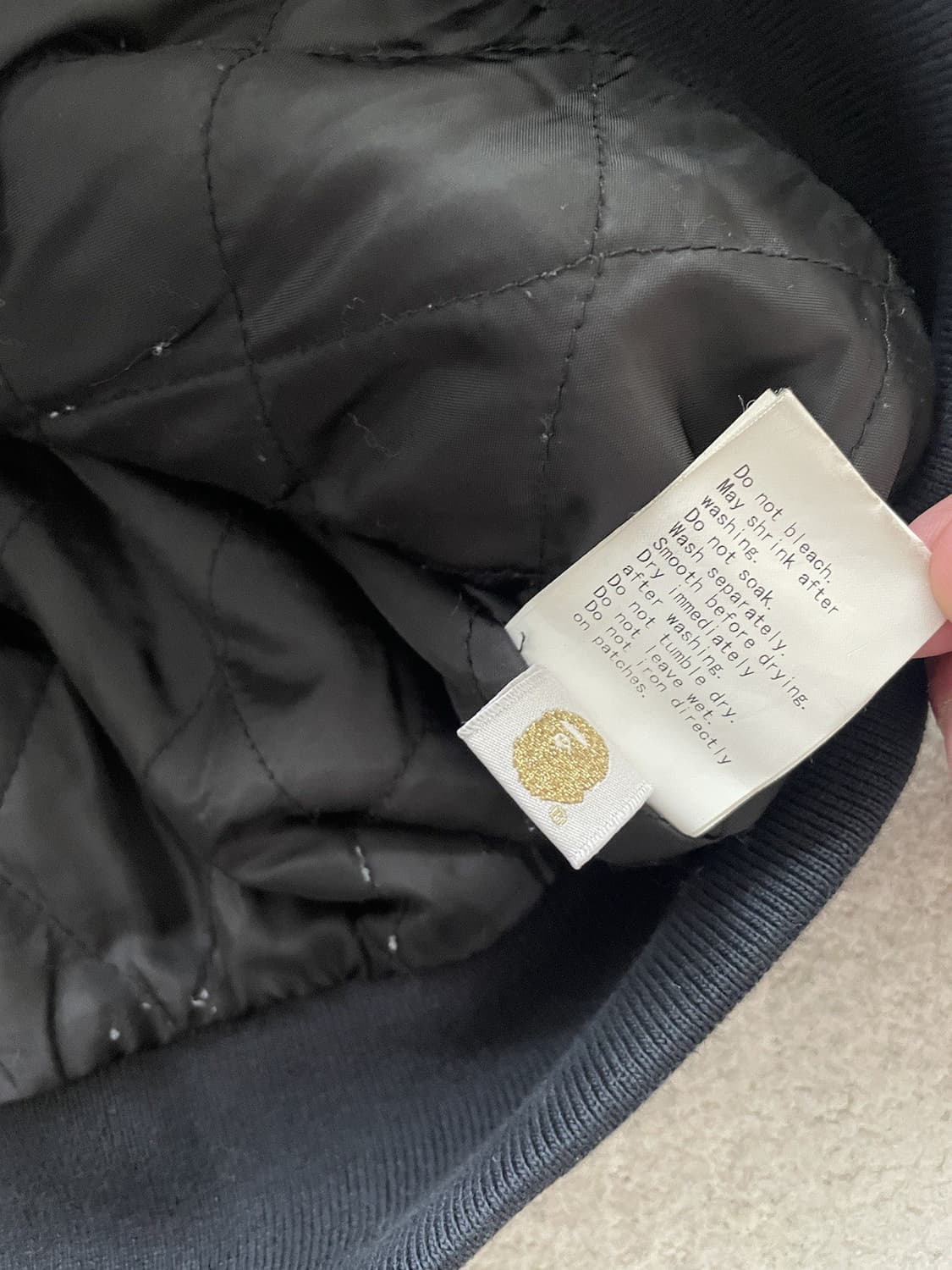 베이프 바시티 자켓 블랙 상품이미지5