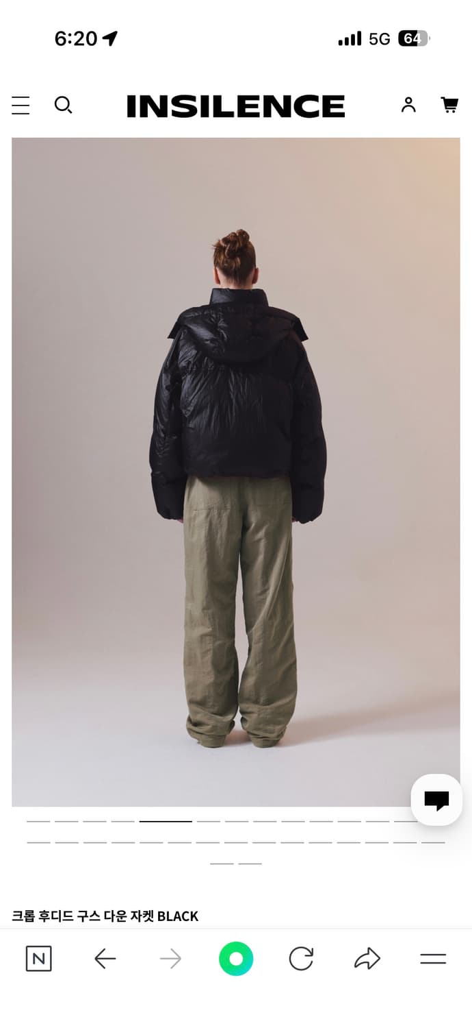 인사일런스우먼 크롭 후디드 패딩 상품이미지3