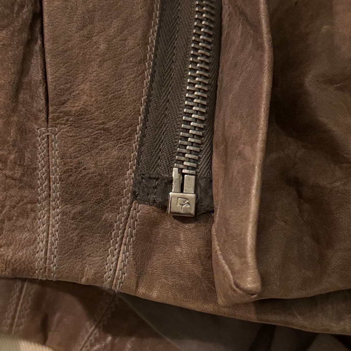 릭오웬스 하이넥 나스카 레더 자켓 상품이미지6