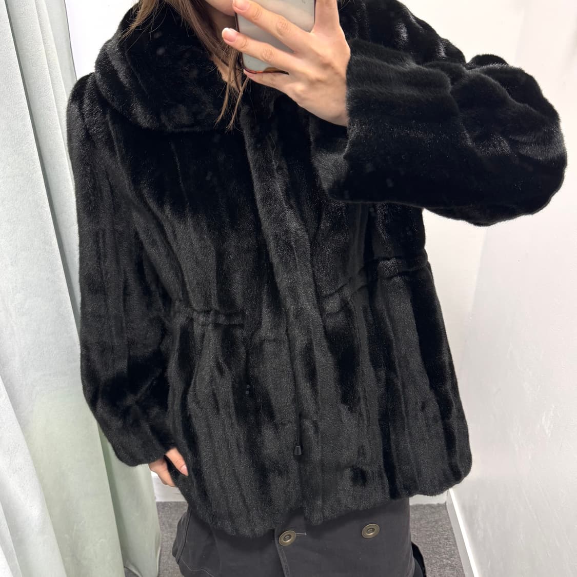 블랙 하프 퍼자켓 상품이미지3