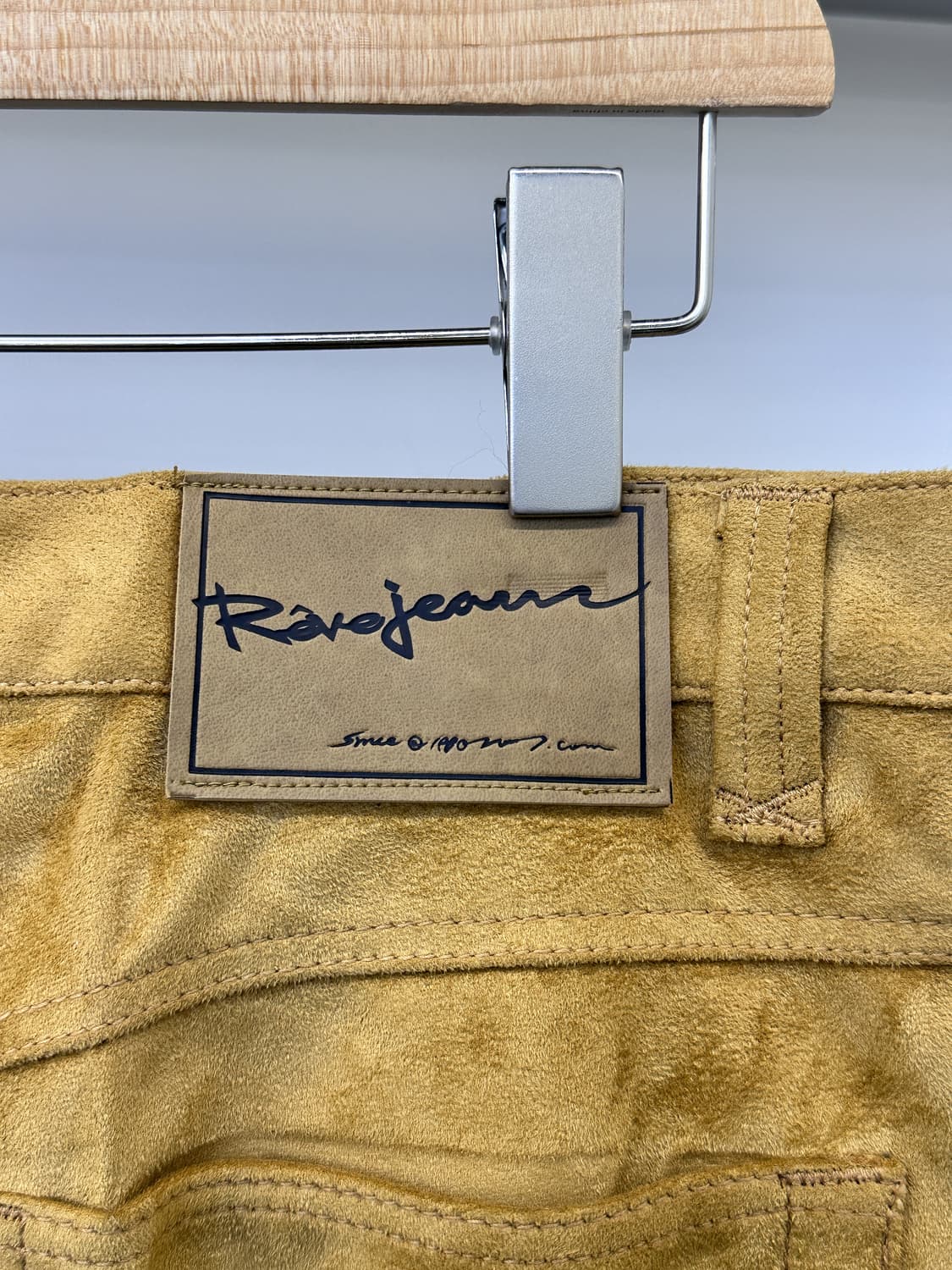 레베 진스 포우 스웨이드 힙합 와이드 팬츠(베이지) 상품이미지5