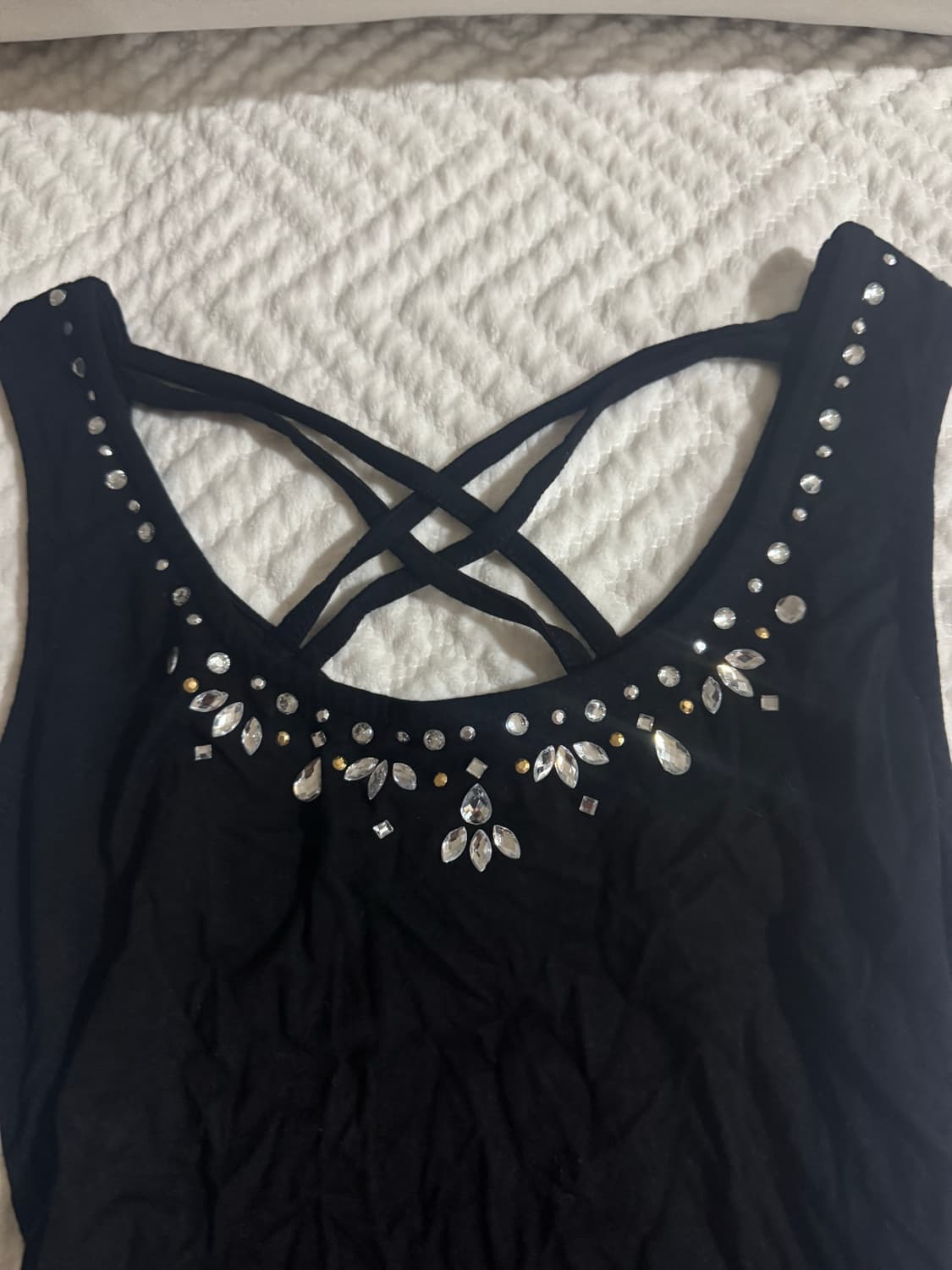 펑크 큐빅 나시 슬리브리스 상품이미지2