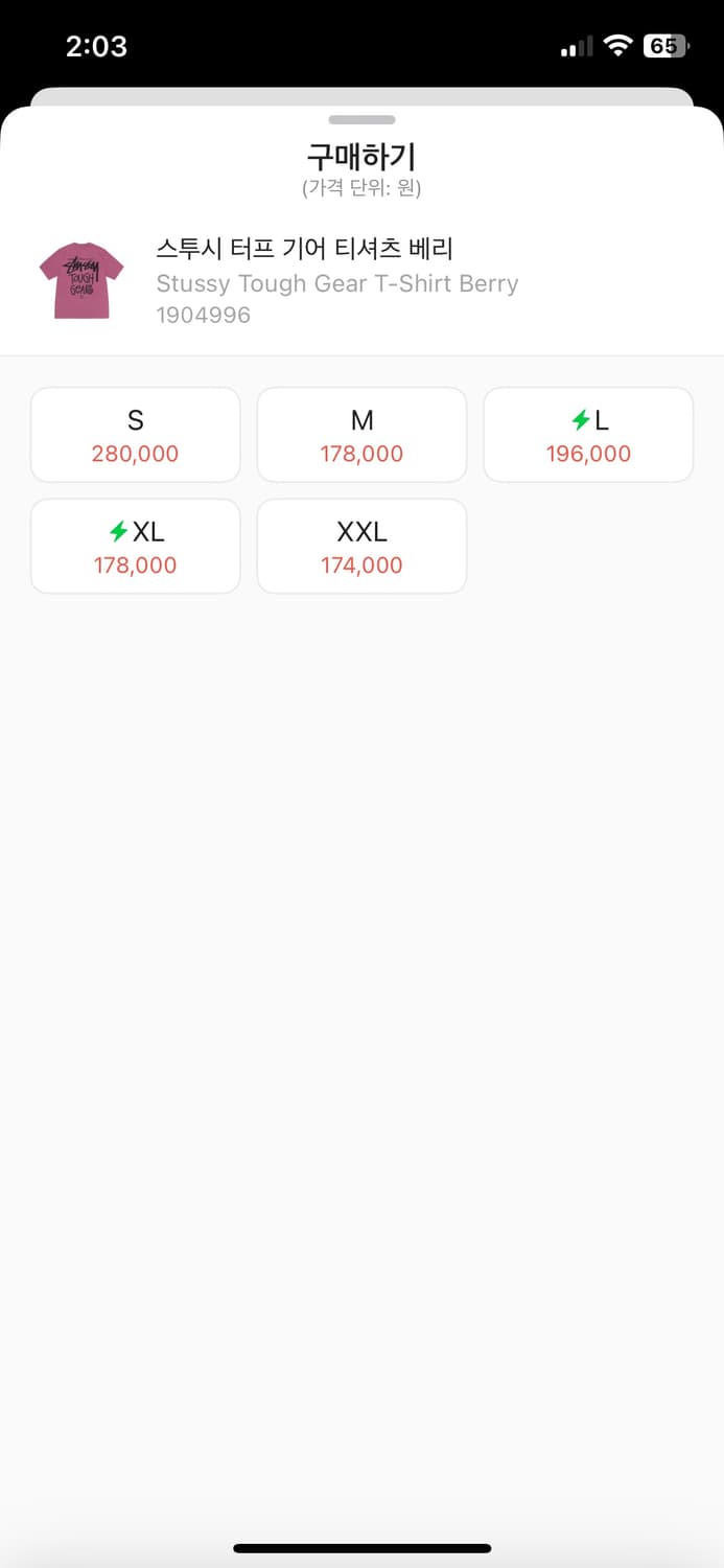 스투시 터프 기어 티셔츠 베리 M 상품이미지2