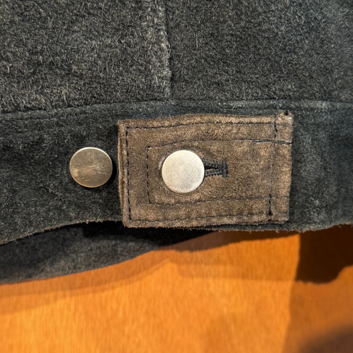 빈티지 헤비 카우레더 스웨이드 트러커 자켓 L 누벅 상품이미지6