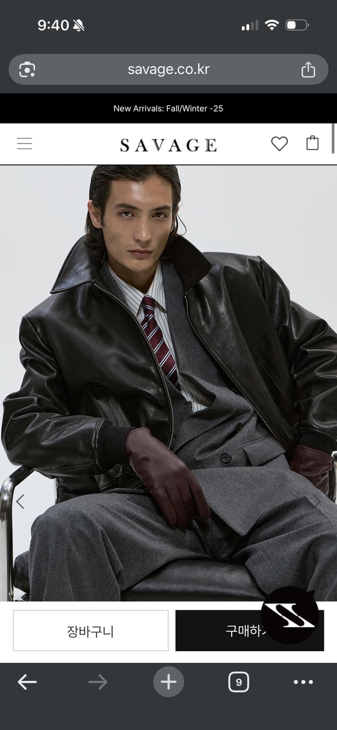 세비지 / 싱글레더 봄버 / xl 상품이미지1