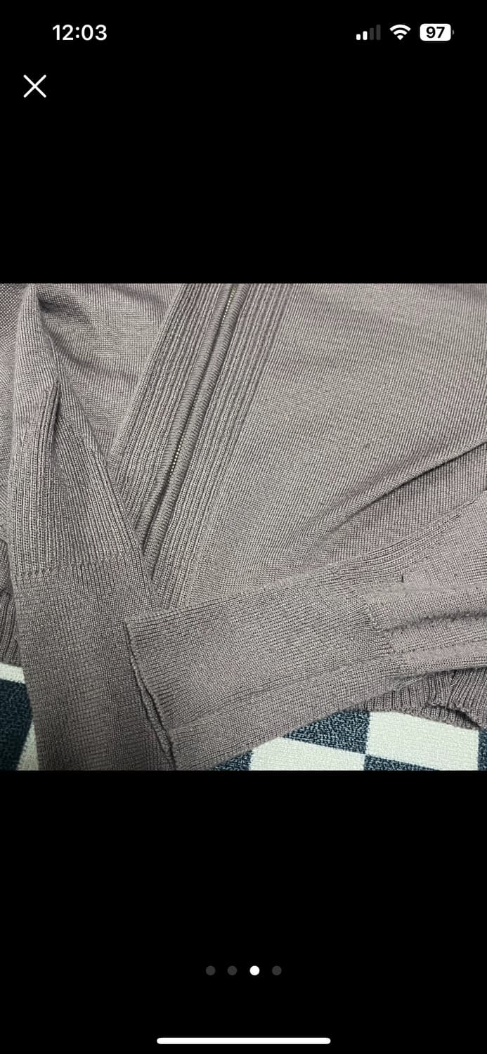 미스치프 퍼플 로고 롬버스 니티드 후디 후드 집업 가디건 상품이미지3