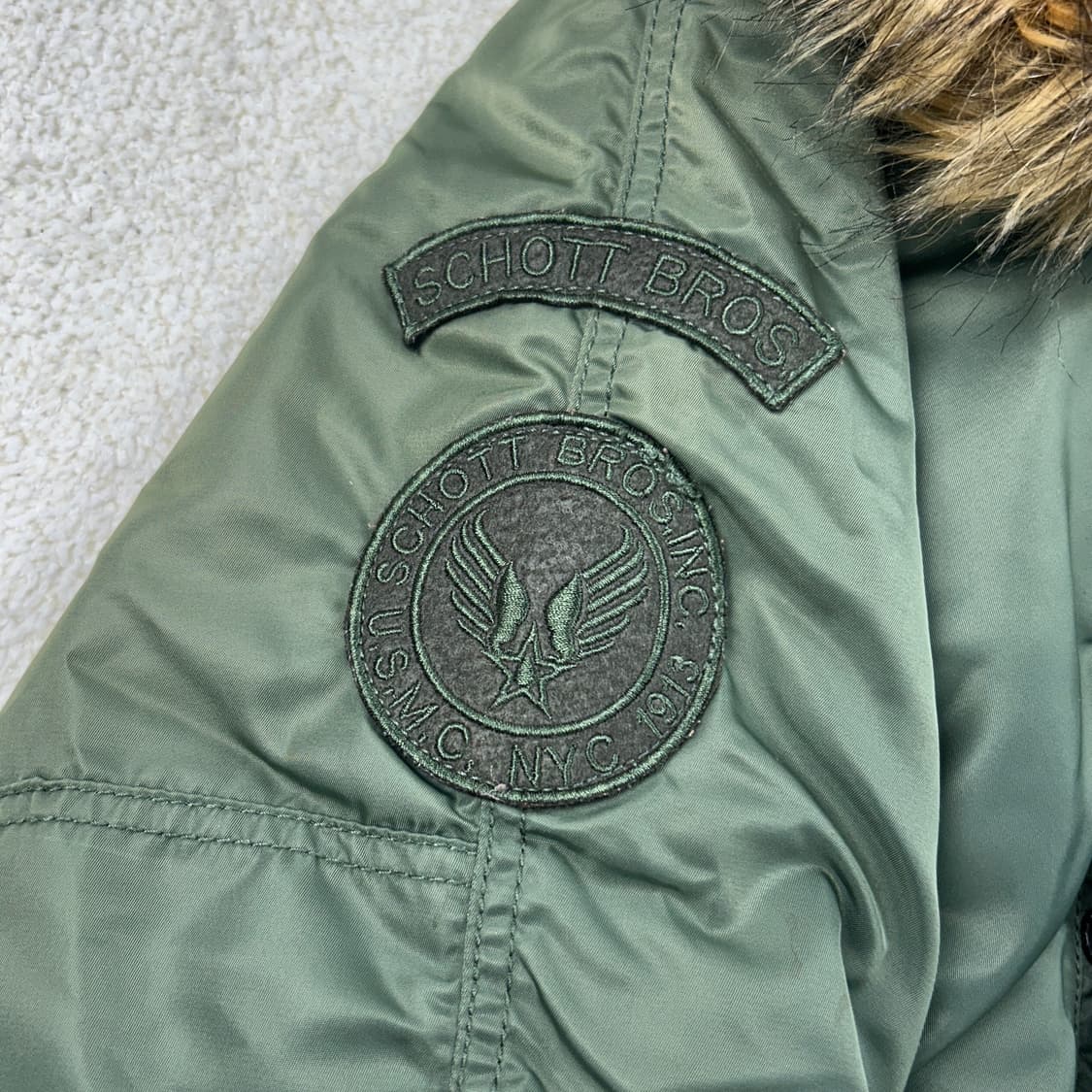 쇼트 n3b 야상 점퍼 올리브 카키  상품이미지5