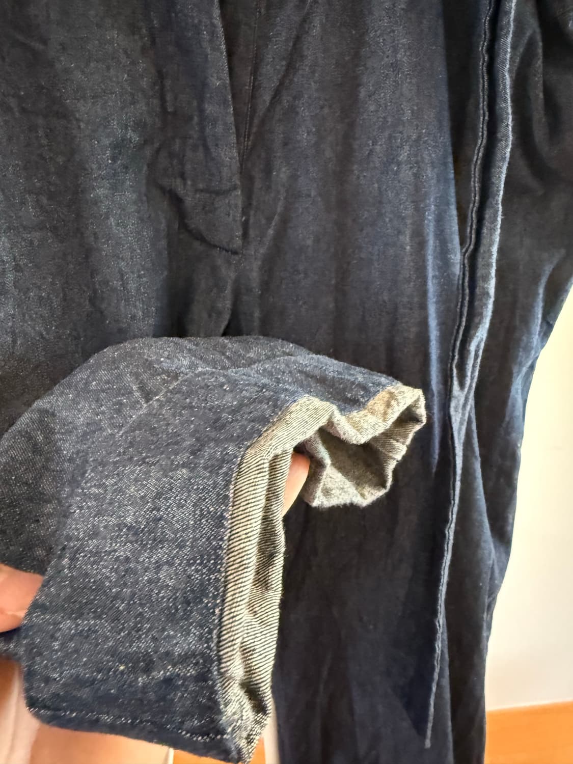 벨트 데님 와이드 팬츠 상품이미지3