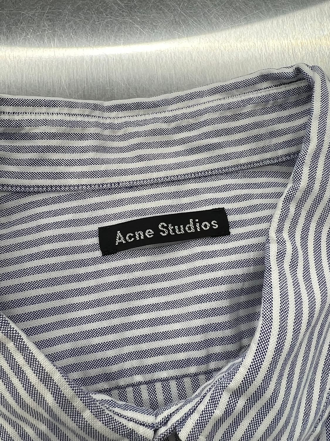 아크네 스튜디오 스트라이프 버튼 업 박스헤더 셔츠 상품이미지7