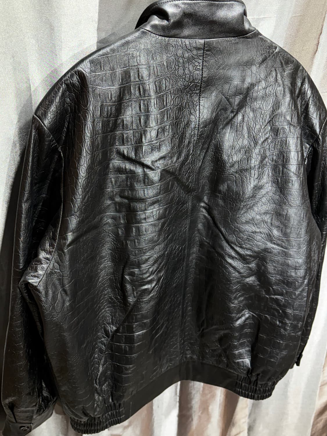 XL REDOX 레드옥스 라인 패턴 램스킨 레더자켓 상품이미지5