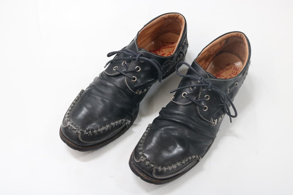 훕데두 레더 주름 더비 슈즈 상품이미지2