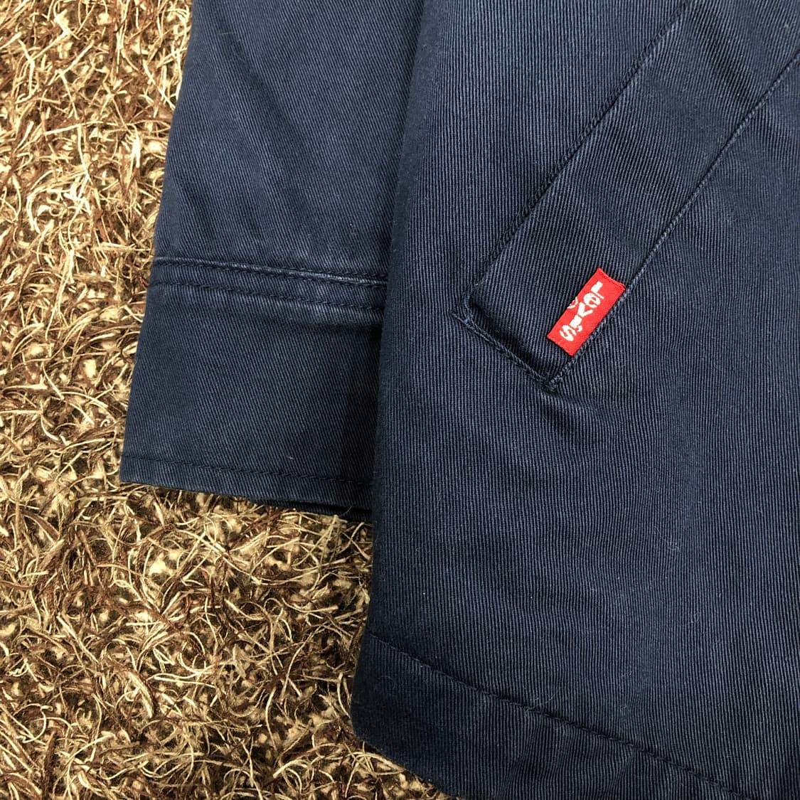 리바이스 네이비 코튼 해링턴 스윙톱 체크 라이닝 블루종 자켓 상품이미지5