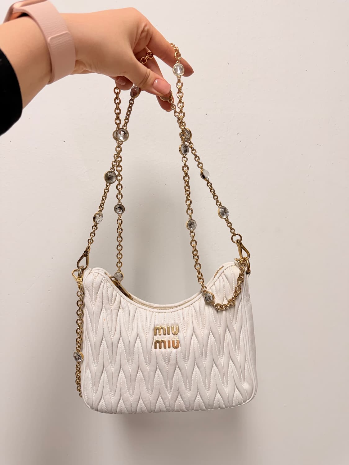 [정품] 미우미우 마테라쎄 나파 화이트 숄더백 5BH211 상품이미지2