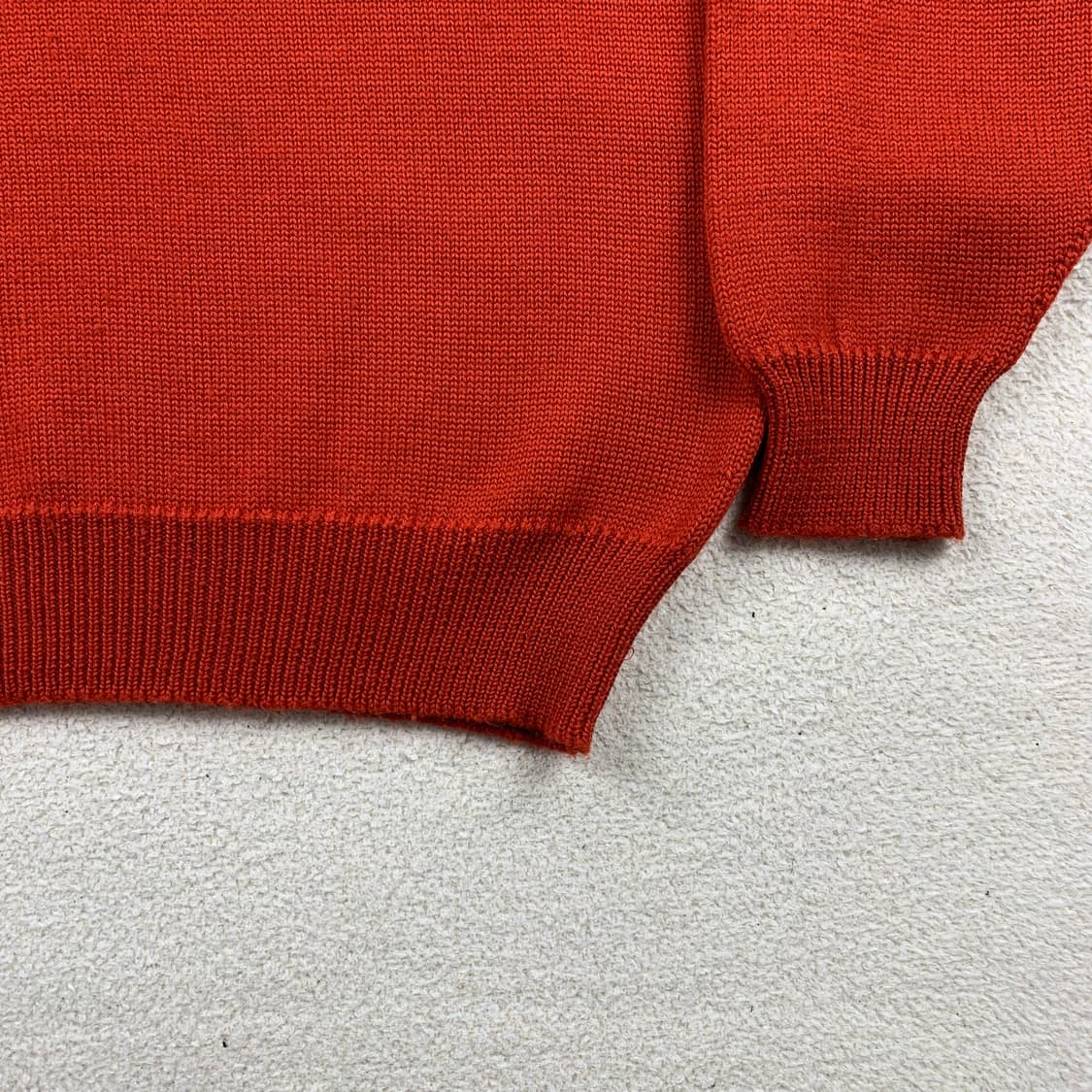 80-90s 휴고 보스 자수로고 퓨어 울 니트 오렌지 상품이미지5
