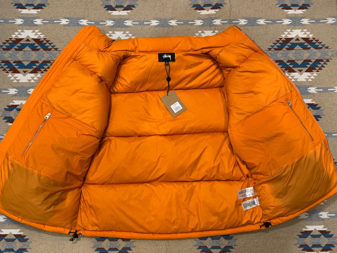 [M] 스투시 다운 퍼퍼 나일론 오렌지 상품이미지5