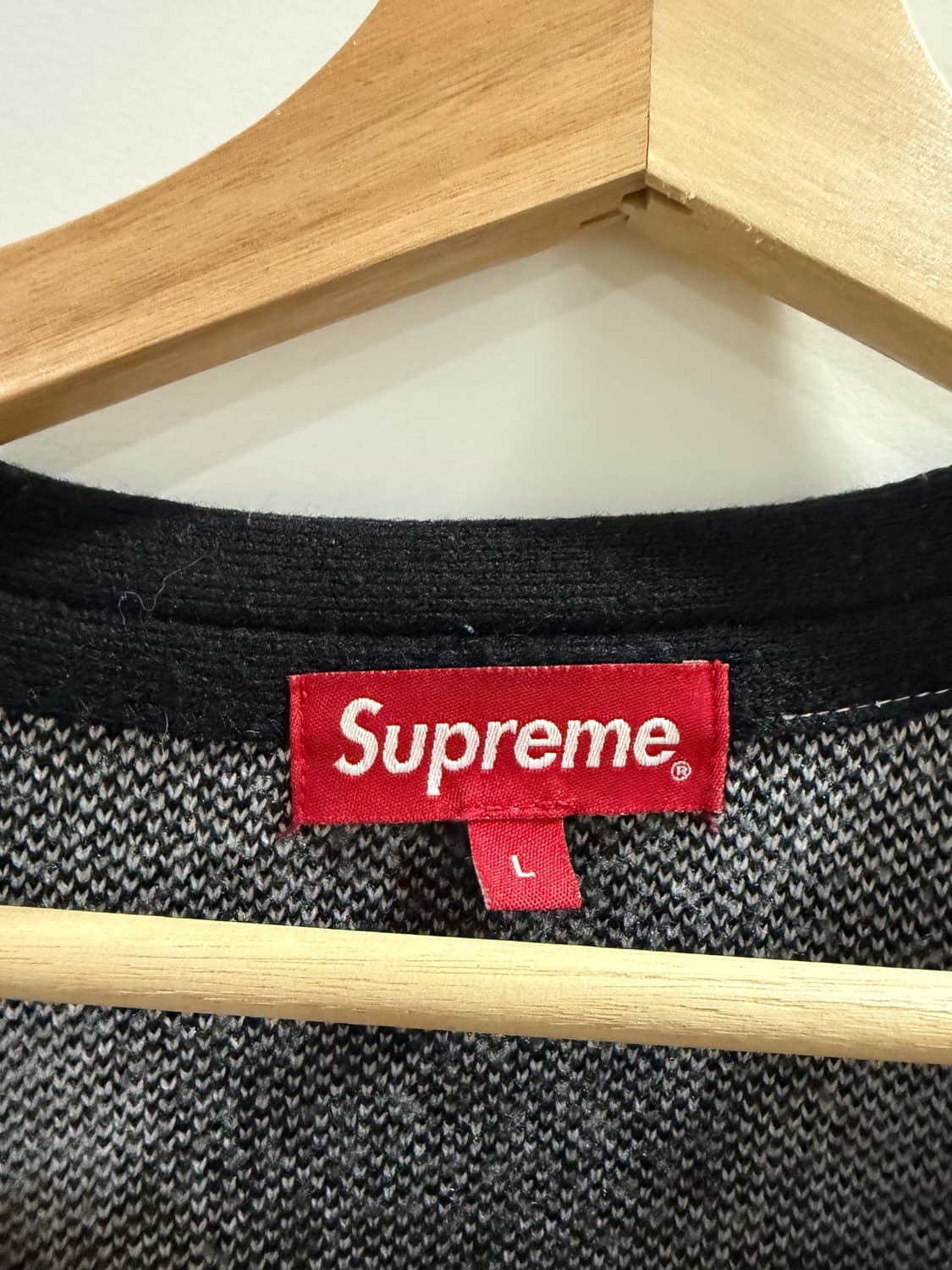 슈프림 아가일패턴 가디건 L 상품이미지3