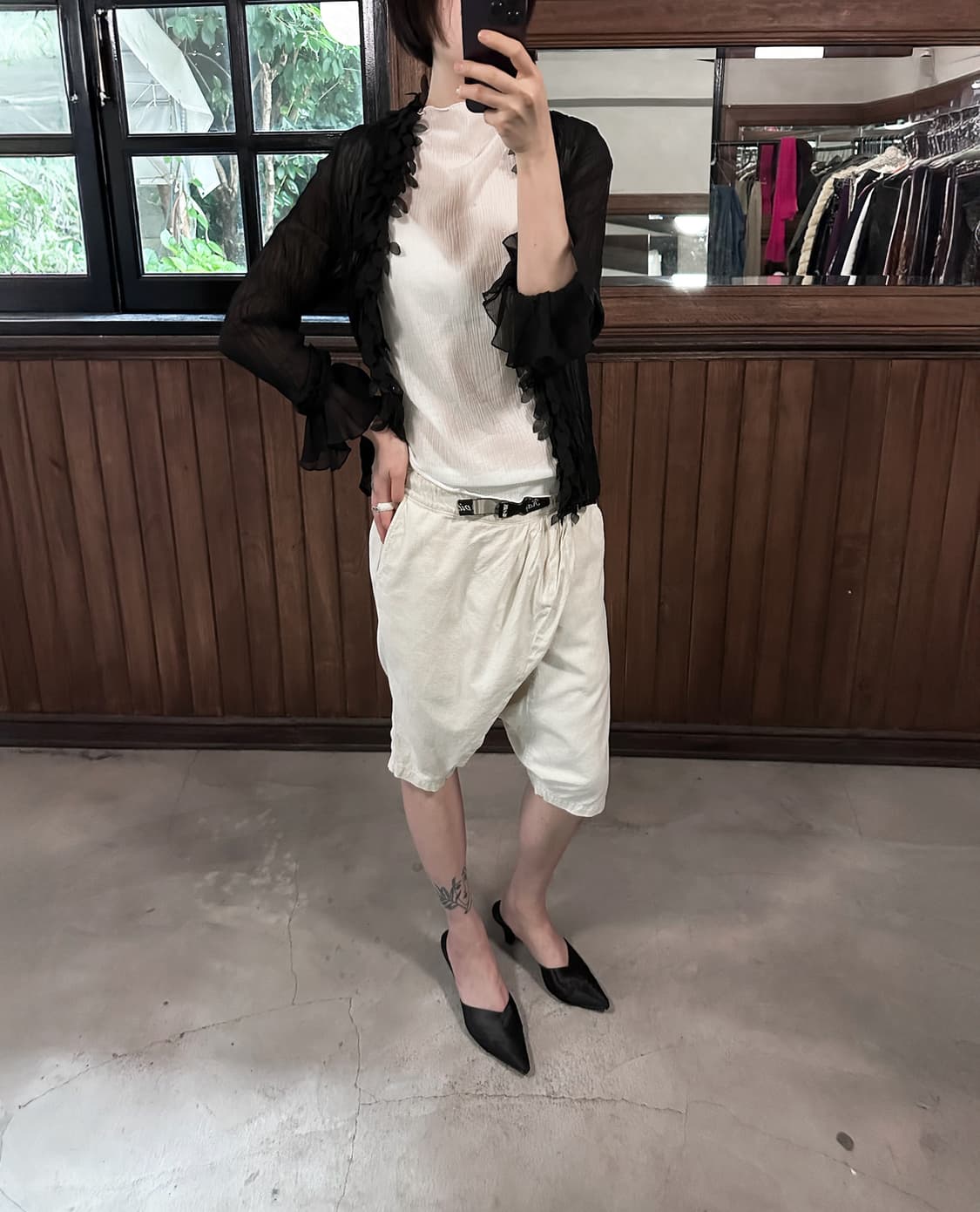 KAPITAL cotton wrap wide shorts 상품이미지4