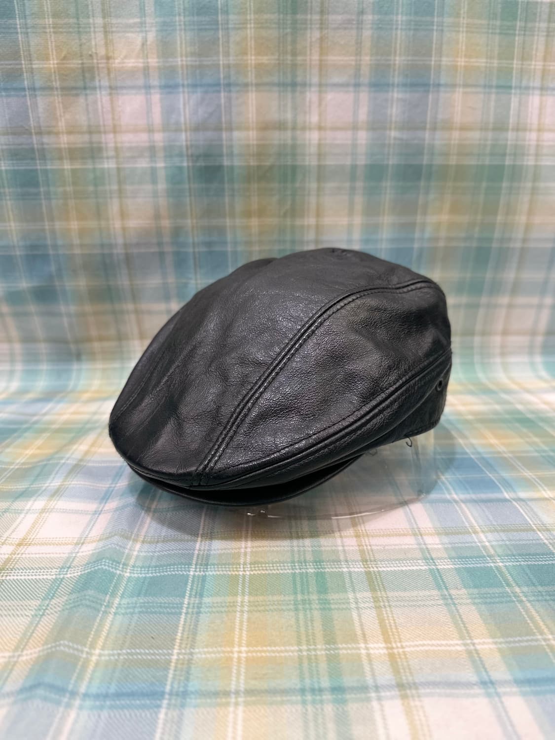 Black Real Leather Hunting Cap 상품이미지2