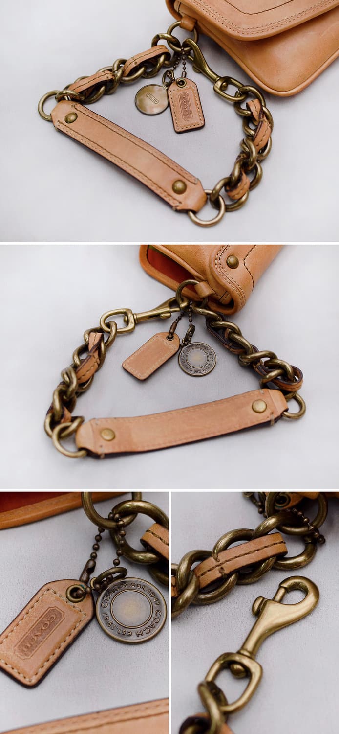 코치 (COACH) 클래식 레거시 글러브레더 체인 미니 클러치.핸들백 상품이미지5