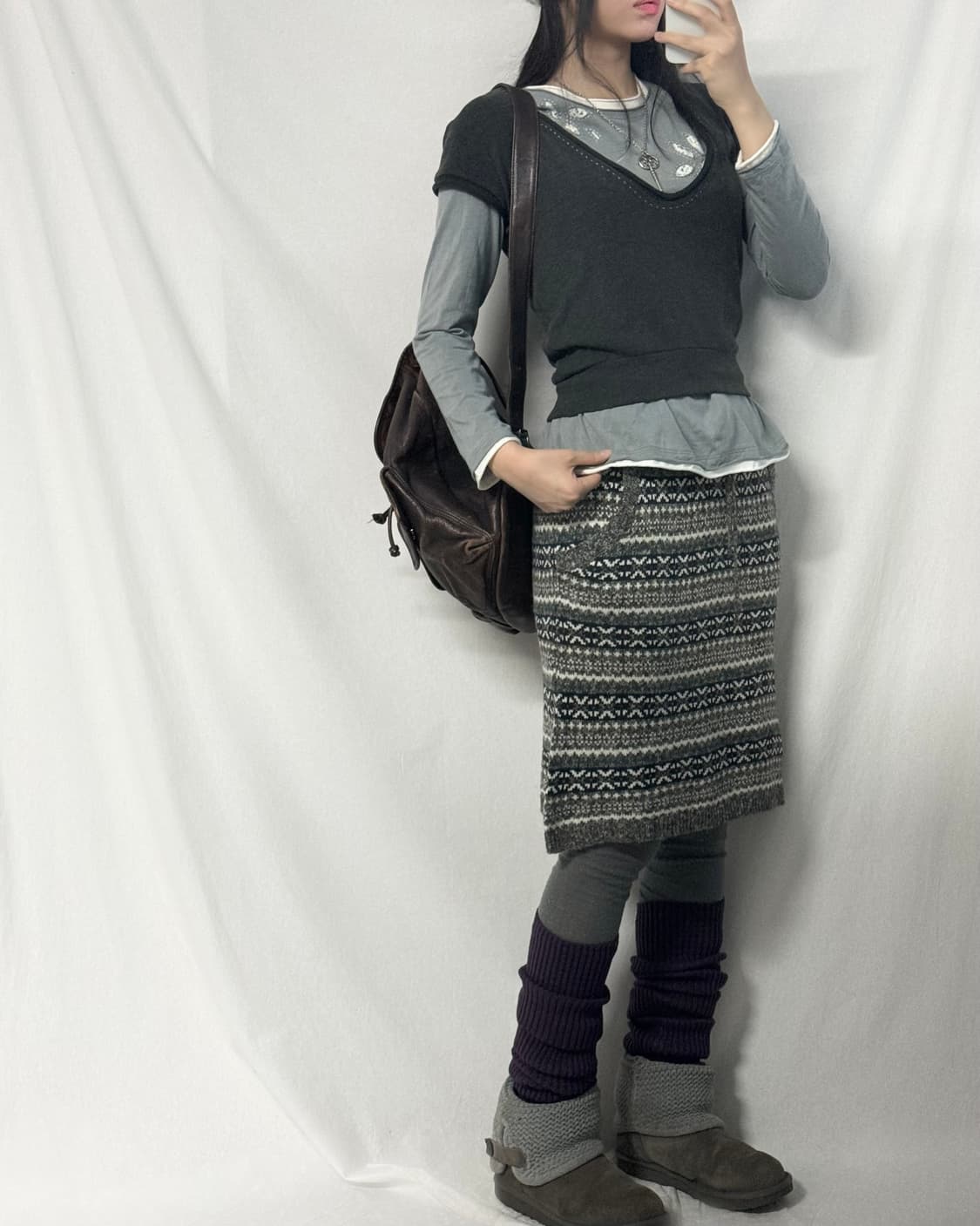 와이드 넥 하프 슬리브 니트 상품이미지4