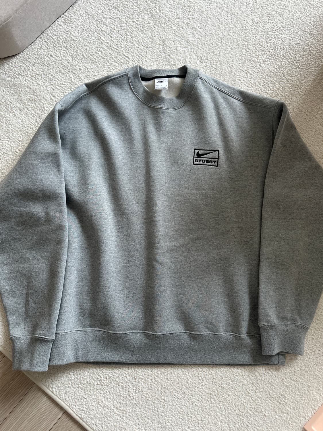 [L] 나이키 스투시 NRG 맨투맨 다크그레이 헤더 상품이미지2