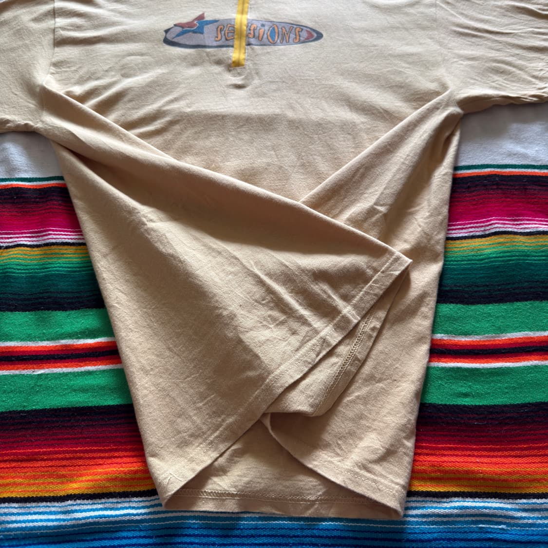 90s USA Sessions Skateboard Half zip 티셔츠 상품이미지8