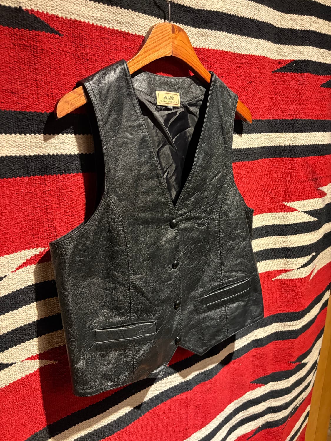 Western dressy leather vest / 웨스턴 소가죽 조끼 상품이미지2