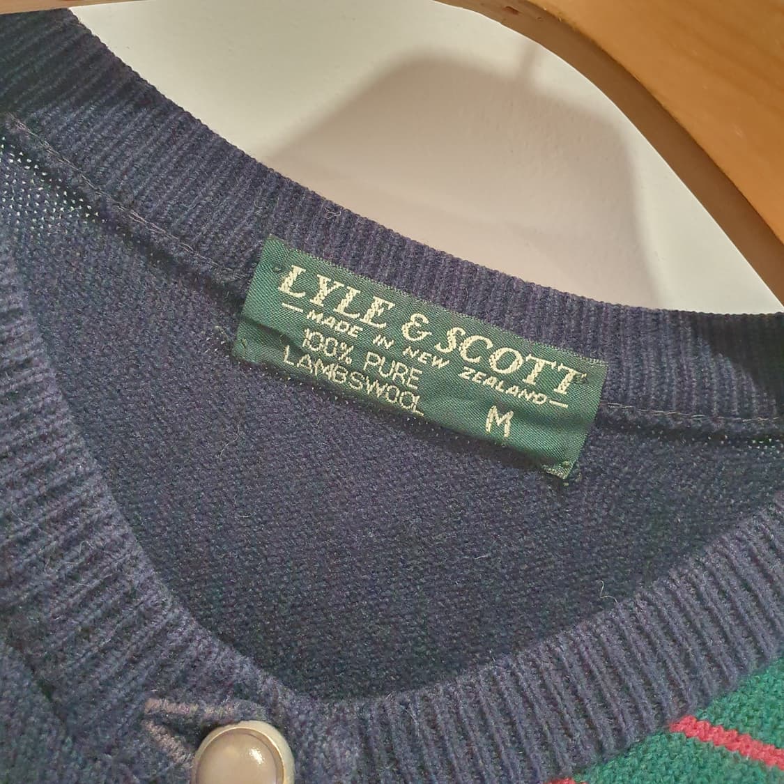 라일앤스콧 체크 램스울 가디건 상품이미지2